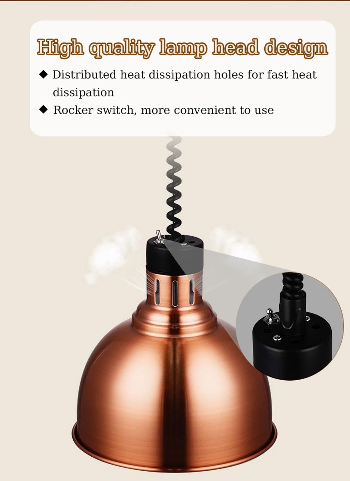 Lámpara de Calor de Alimentos de Acero Inoxidable, Calentadores de Comida con Interruptor Basculante, Lampara Calentamiento para Restaurante Buffet Fiestas, Ltura Ajustable de 65-170cm(Size:4 PCS)
