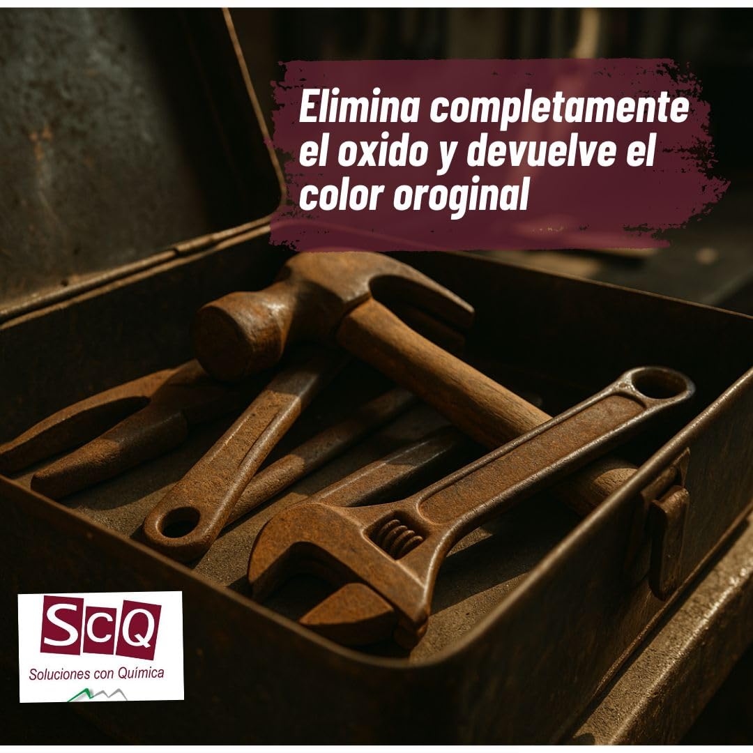 Eliminador de oxido | Desoxidante Quita oxido | Elimina Óxido y recupera el Color Original | removedor de oxido y salitre | para Embarcaciones, Automóviles y Herramientas