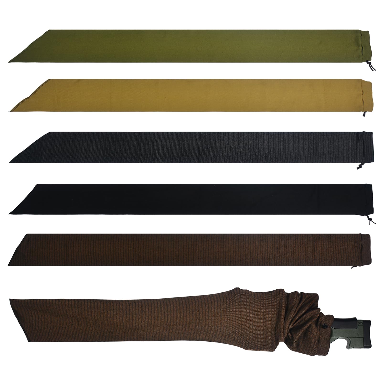 54 * 4 Inch Silicone Treated Gun Socks for Rifles/Shotguns, Flexible Soft Gun Case for Hunting and Shooting, Holster Holder Fit for Scopes, Pistol Grips & Tactical Accessories