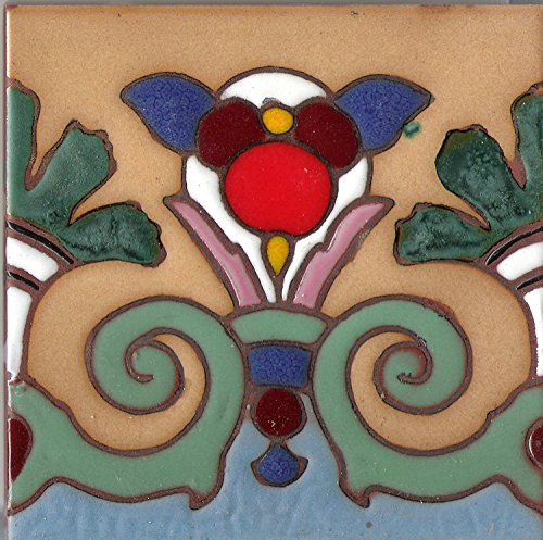 CERAMIC CONCEPTS Artichoke C Tile, 6" L x 6" W