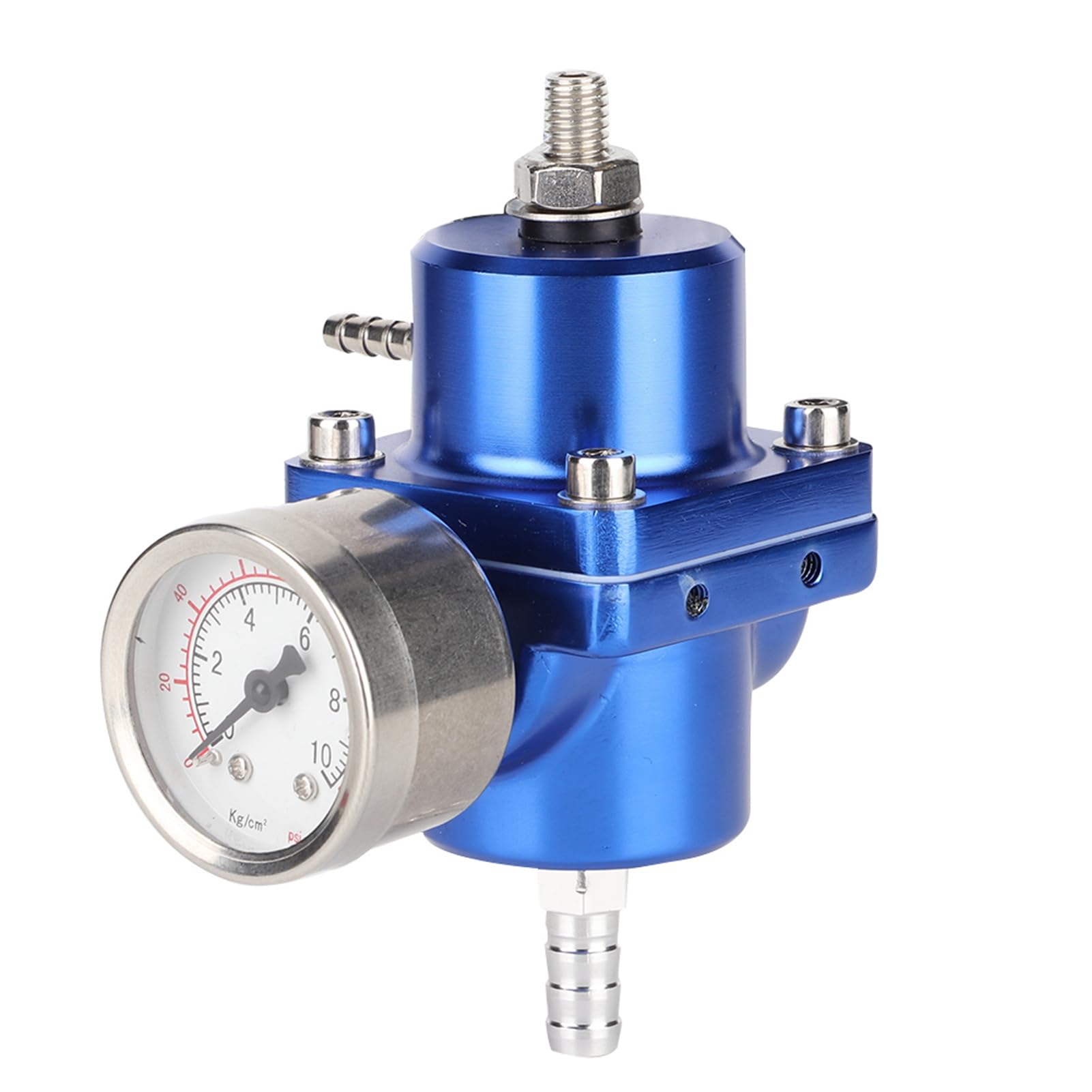 0-140 PSI Regolatore di pressione del carburante, kit flessibile universale per manometro regolatore di pressione carburante (Blu)