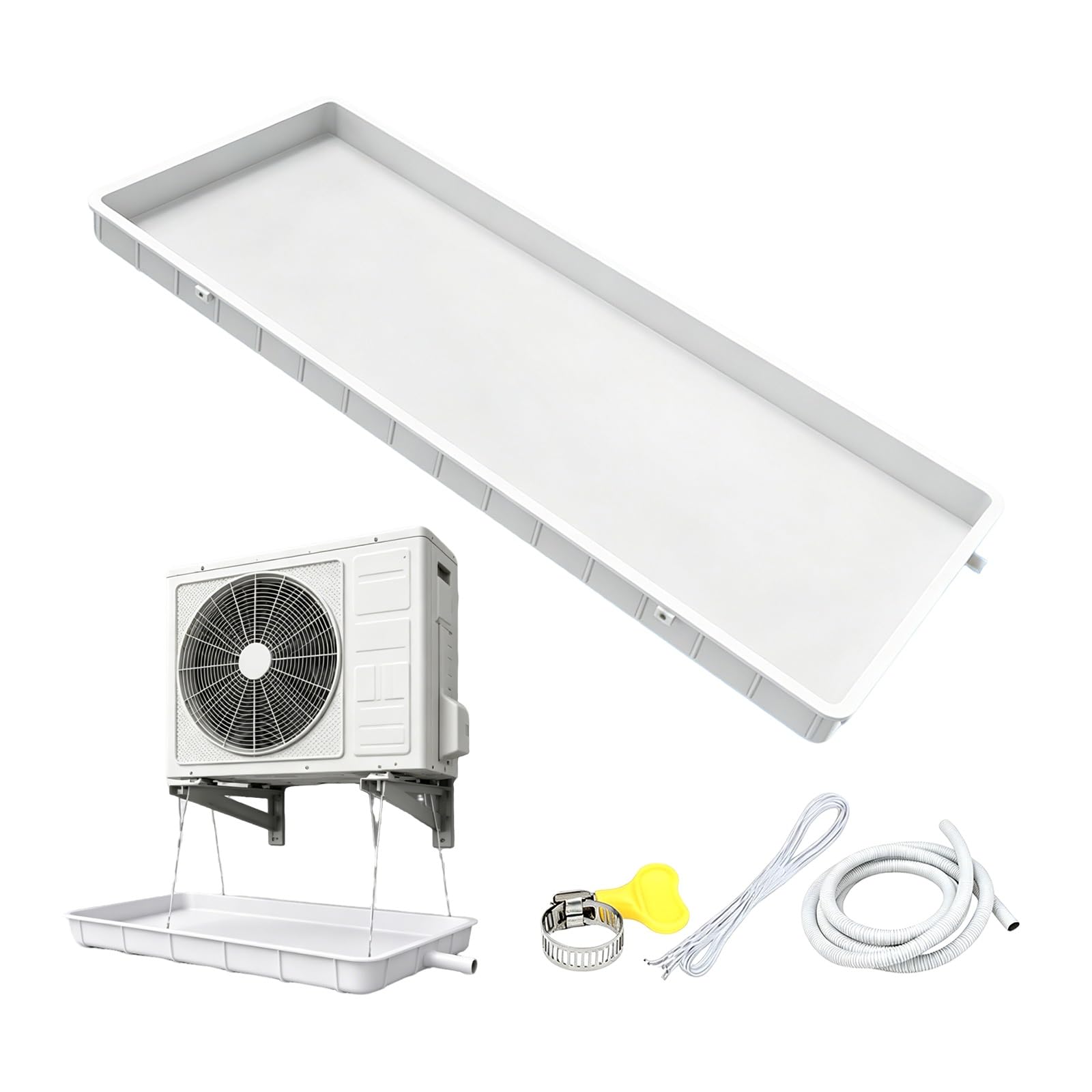YFAURNDE Window Air Conditioner Drain Pan, Gutter Drain Pan for Air Conditioner, Easy to Install; Suitable for Window Type and Split System Air Conditioners.(3m,81.5 * 33cm/32 * 13in)