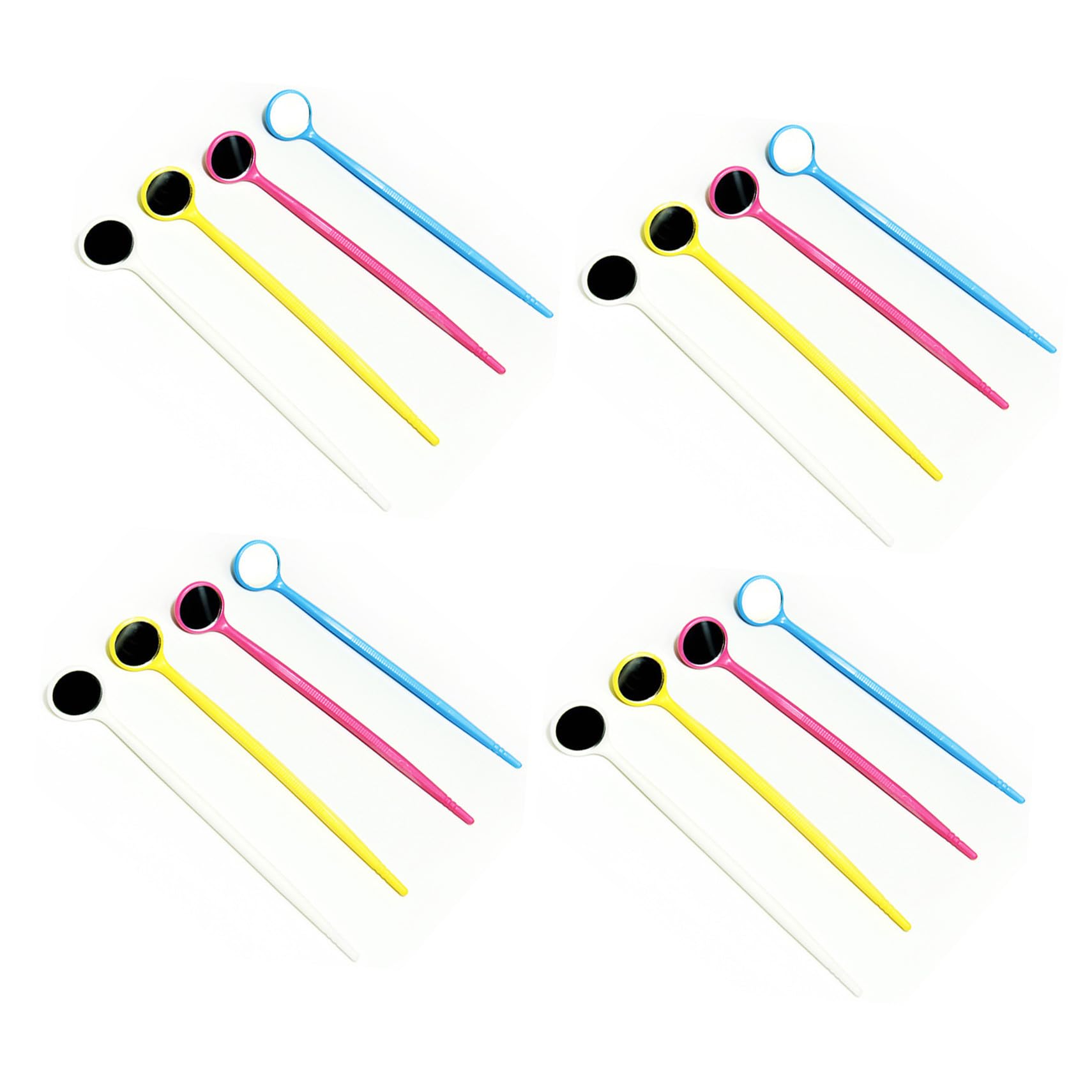 Specchietto Orale Monouso 100 Pezzi Plastico Blu per Casa | Strumenti per Igiene Orale, Retrazione Lingua e Guance, Visualizzazione Denti, Confezione da Cento Pezzi