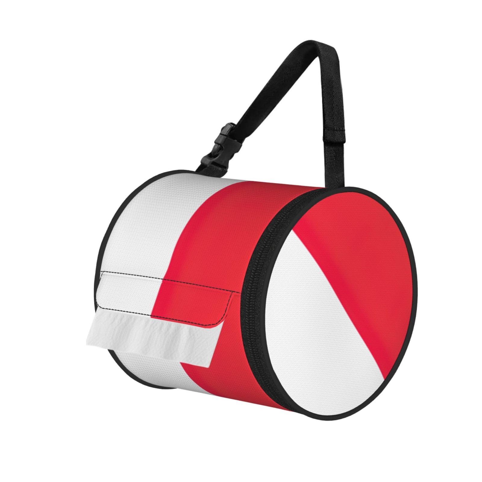 Indonesian Flag Print Fashion Tissues Organizer Box, Hanging Tissue Holder For Purse Coins For Car Office Daily Outing