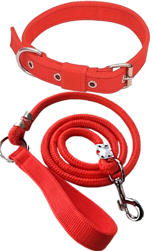 SENAPATI Dog Neck Collar Belts and Rope Leash Set with Fibre Handle (Red Color, Waterproof, X-Large, Rope Leash Size 1.5M-2M) (B08MYHDWSL) Amazon Price History, Amazon Price Tracker