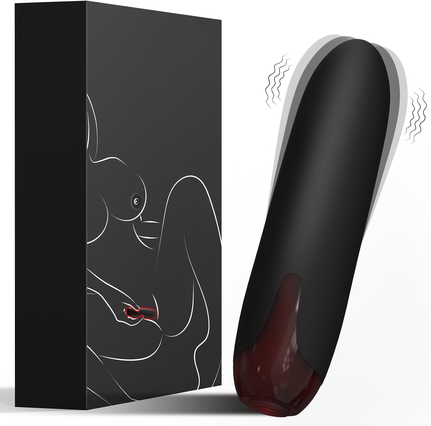 Mini Bullet Vibrator for Women, Waterproof Mini Clit Vibrator with 10 Modes, Full Silicone Vibrating Finger Massager for G Spot Nipple, Female Rechargeable Lipstick Vibe Sex Toy (Small)