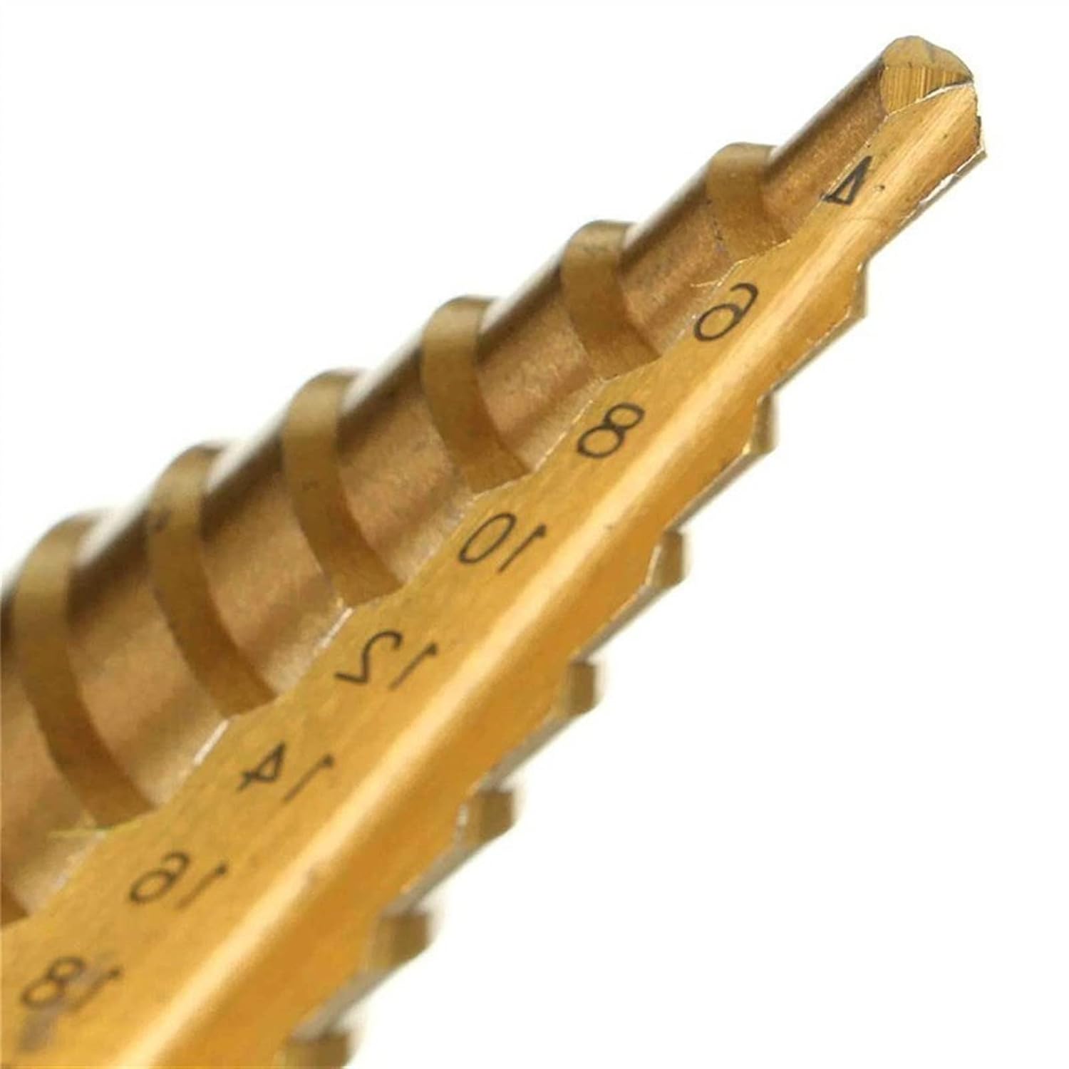 Hex Shank Drill Bit 4-22mm Coated Step Straight Flute Pagoda Woodworking Tool Hole 1Pcs