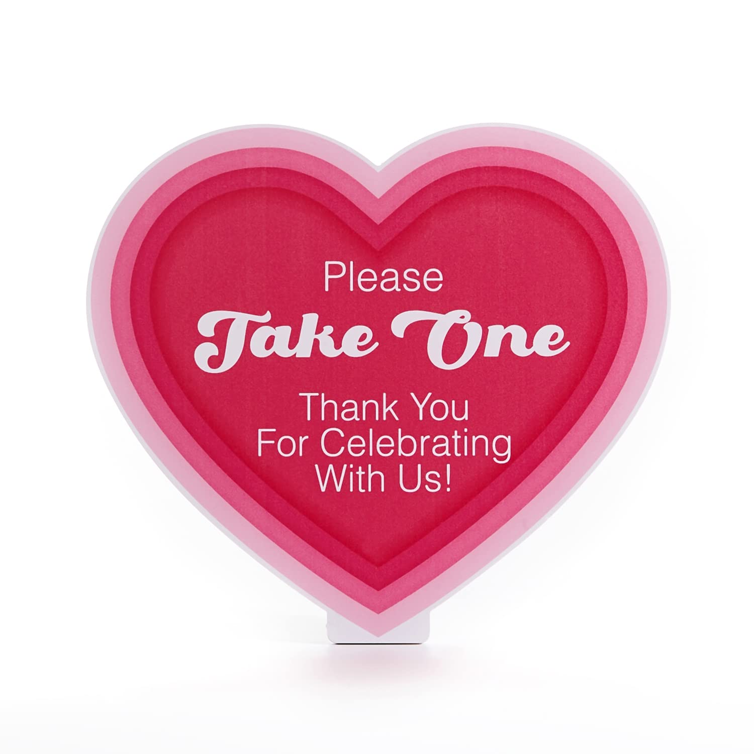 Red Heart Wedding Favor Signs for Tables, Favors Sign Wedding Signage