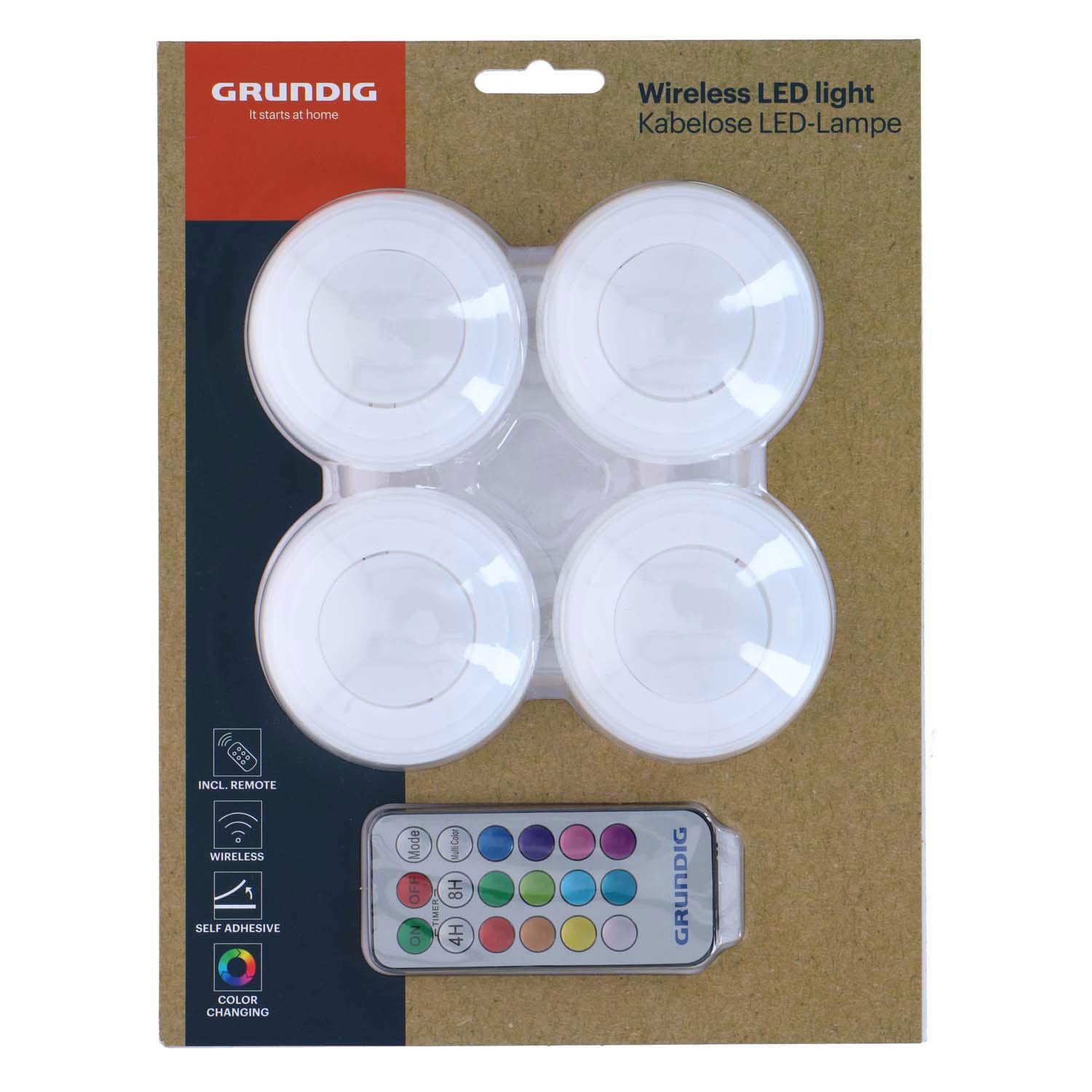 Spot LED sans fil Grundig pour illuminer vos meubles de cuisine et vitrines