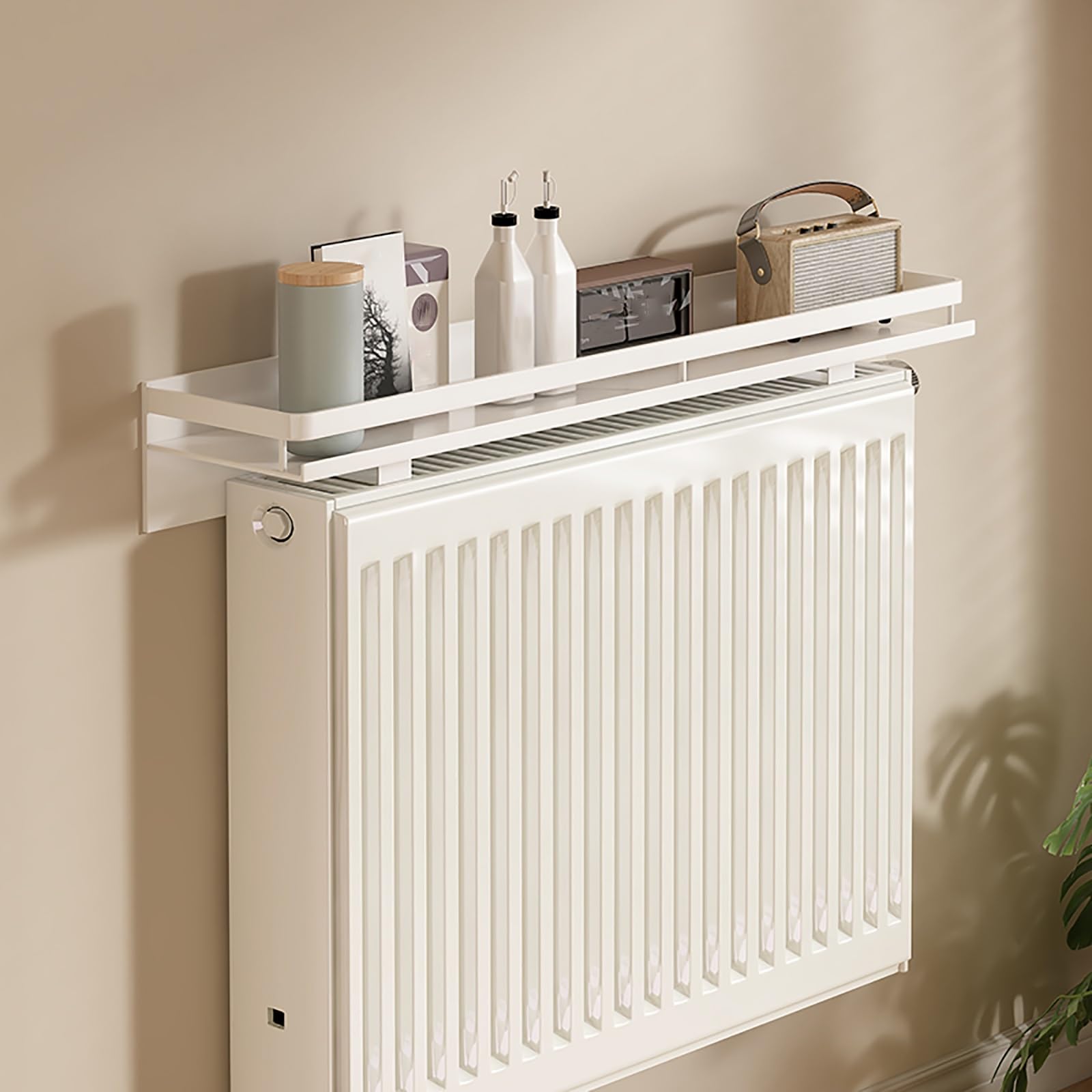 Mensola per termosifone, decorazione per la casa e riscaldamento efficiente, sponda rialzata, senza necessità di foratura