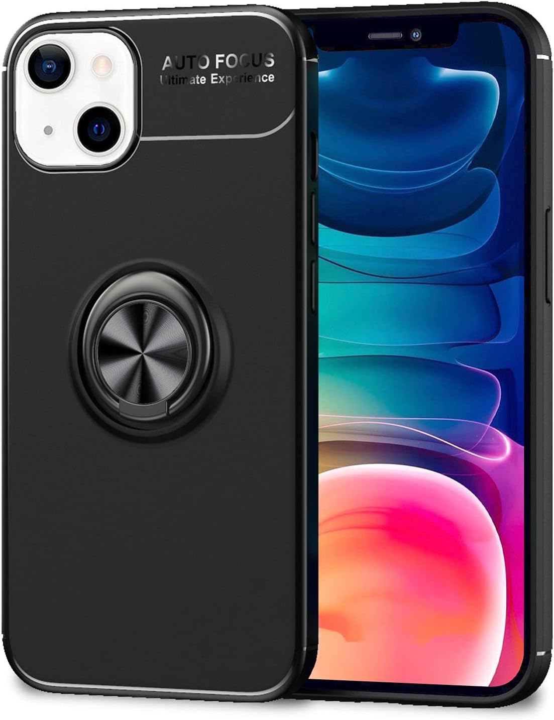 Rokmym Custodia In Silicone Per IPhone 11, Custodia IPhone 11 Cover Con 360&deg;Anello Girevole Per Supporto Magnetico Auto Antiurto AntiGraffio Case Per IPhone 11