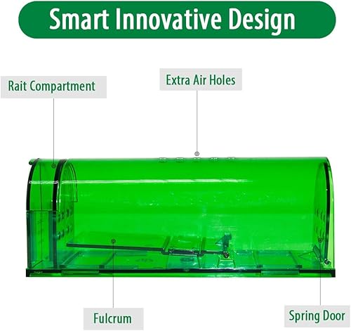 Miniatura 4 de Trampa humana para ratones  Trampas para ratones que funcionan  Las mejores trampas de plástico para ratones, ratones y ratas atrapan y liberan