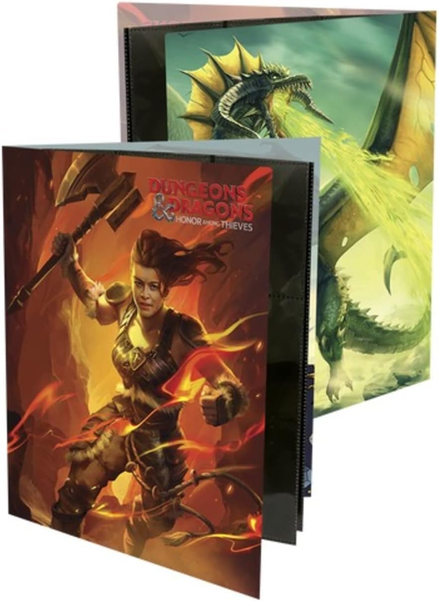 Ultra PRO - Dungeons & Dragons: Honor Among Thieves Character Folio with Stickers Ft. Chris Pine - Organize & Store your Notes, Character Sheets, & D&D Spell cards, Includes Two 9-Pocket Pages