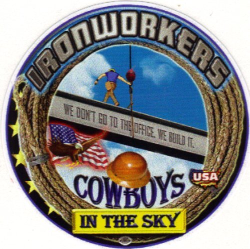 5 Cowboys in The Sky Full Color Hardhat Stickers BW5