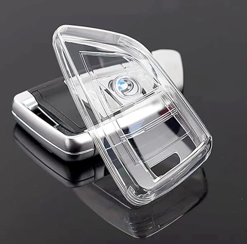 IUIU Funda transparente para llavero de BMW, funda protectora de TPU suave de alta calidad compatible con BMW Fob para series 1, 2, 3, 5, 6, X1, X2,