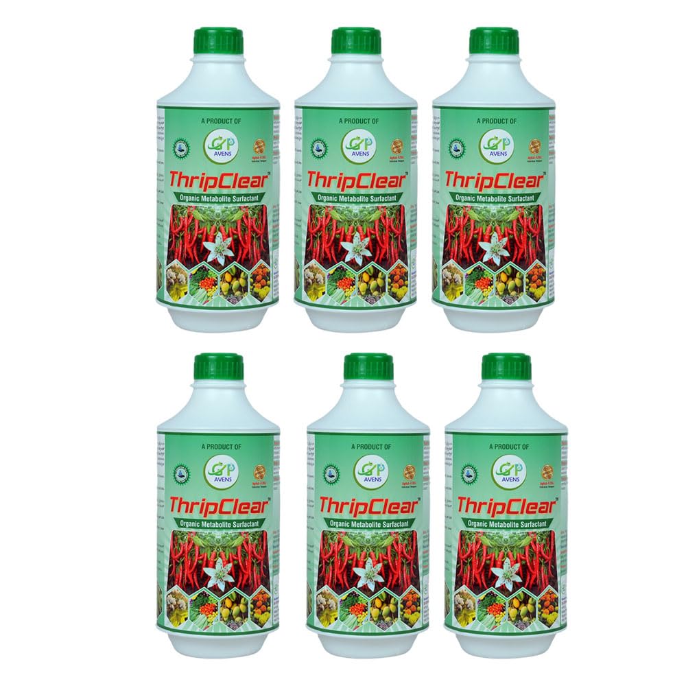 Thrip Clear Microbial Surfactant Based Thrips Management Liquid For Chilli Mango Grapes Tomato Crops | Black Thrips Control Support | Mix 8–10 Ml Per Litre (Pack of 6)-image-47