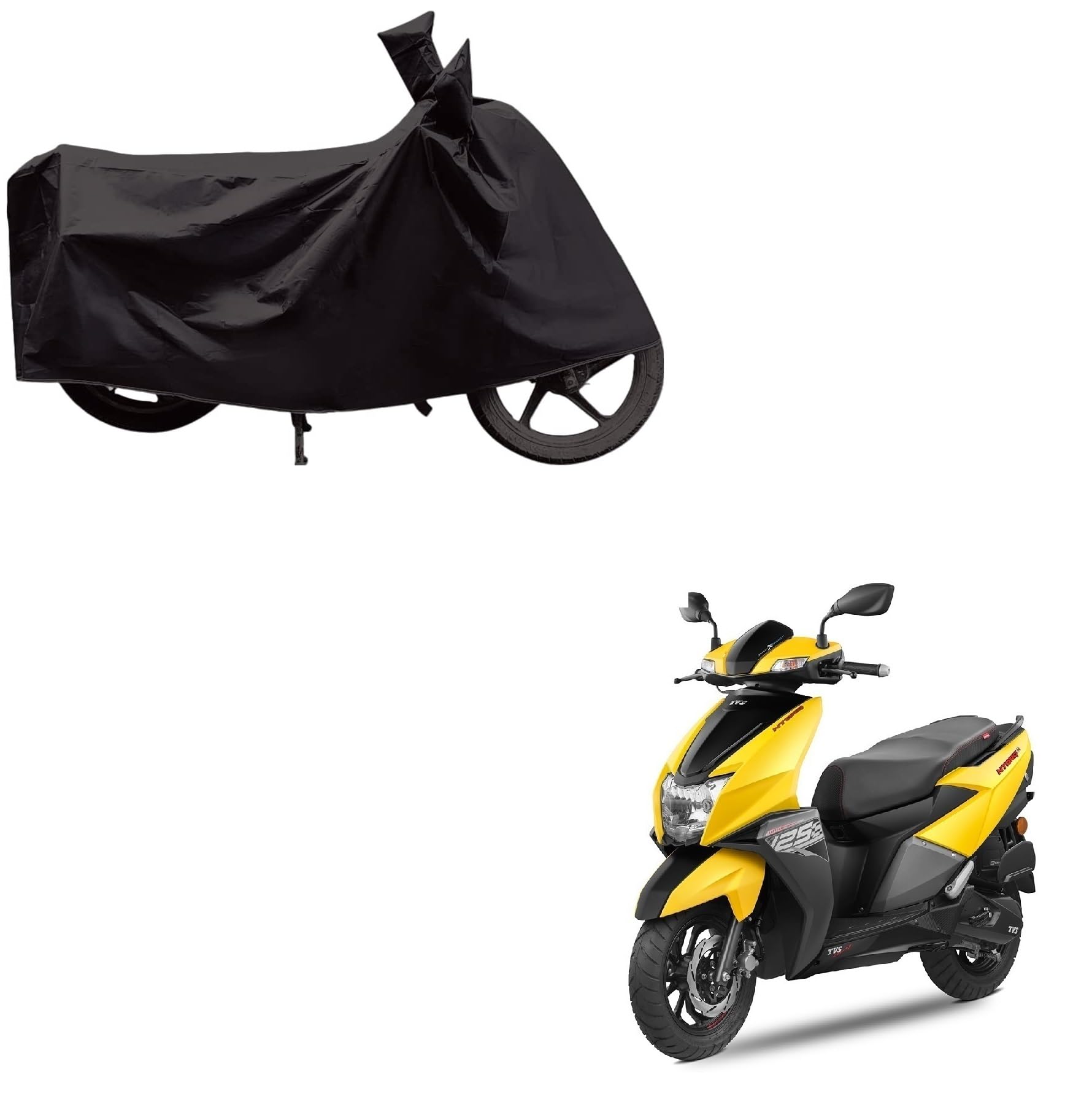 Kozdiko Dust & Waterproof Bike Body Cover with Mirror Pockets for TVS NTORQ 125-picture-38