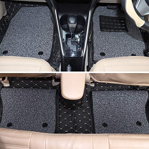 Image of Oshotto /Coozo 7D Car Floor Mats Compatible with Maruti Suzuki Dzire 2017-2025 (Set of 3, Black)