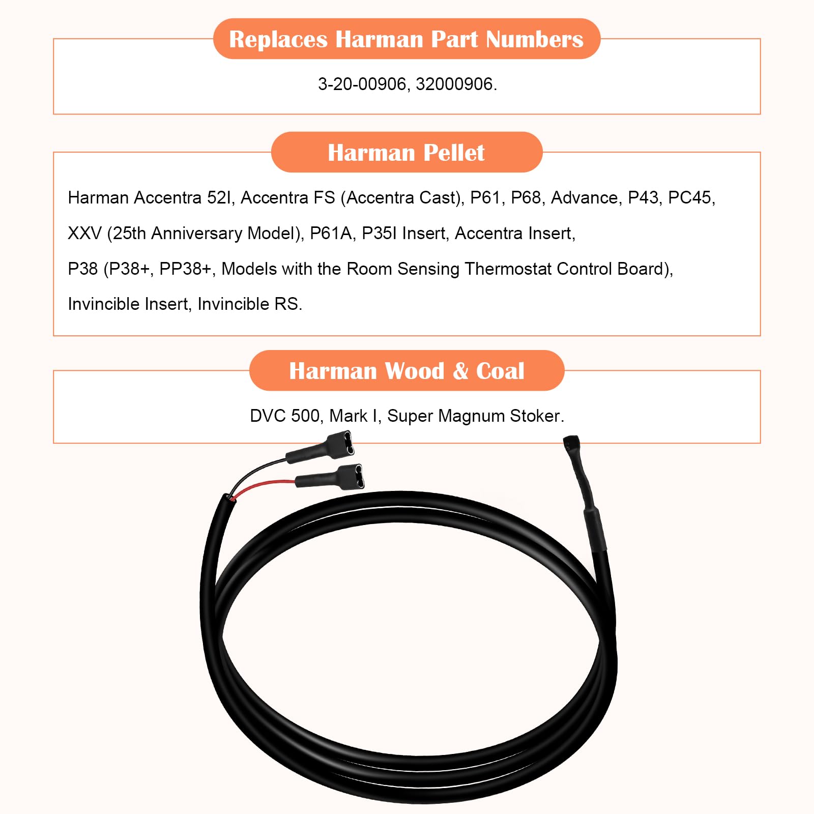 Amazon.com: 3-20-00906 Pellet Stove Sensor Thermostat Probe for