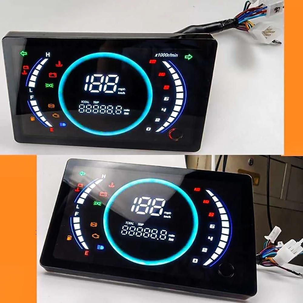 Motorcycle Odometer Gauge Universal Motorcycle 12V Digital Tachometer Adjustable Digital With Gear Temperature 199km/h For EX5 For Dream