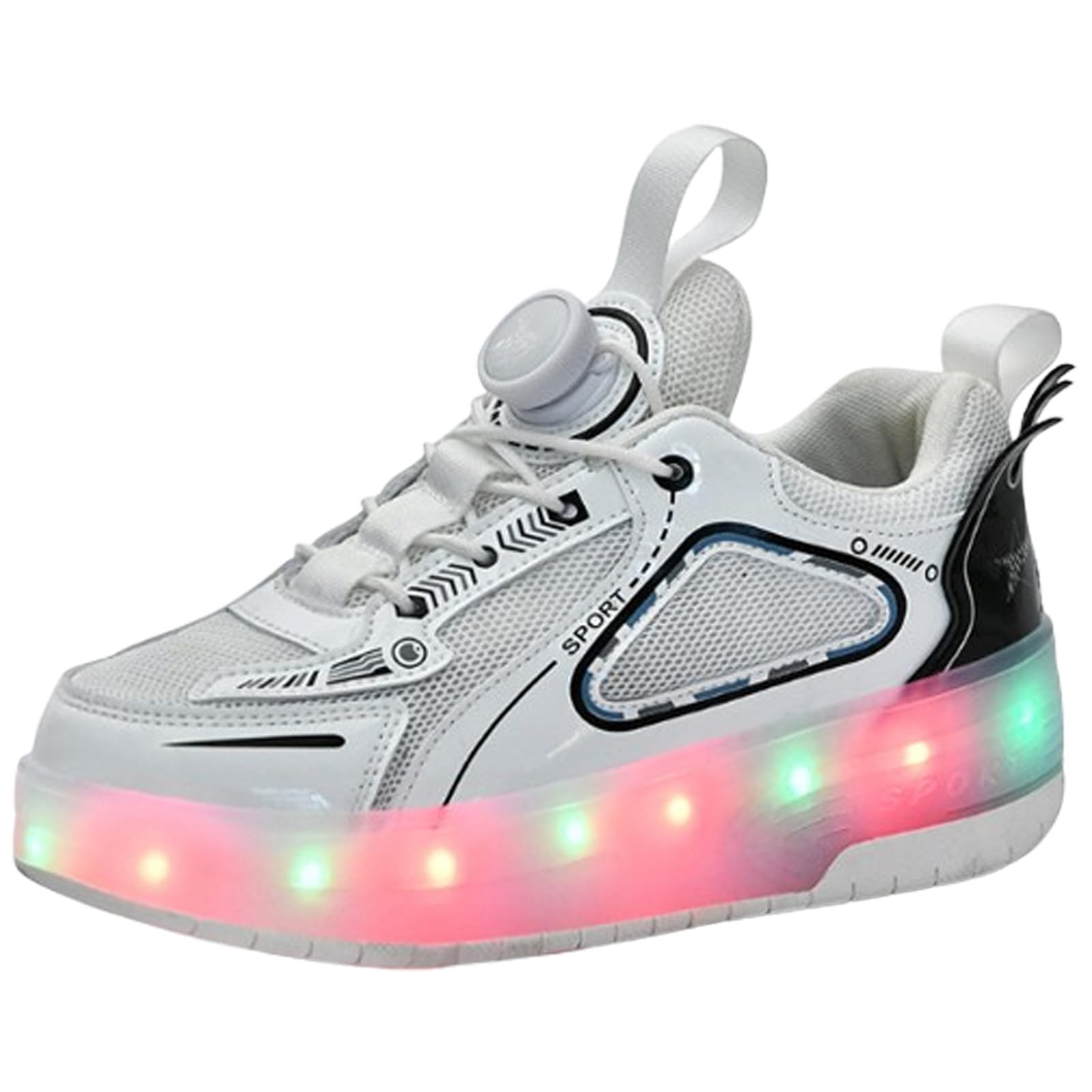 Chaussures de skate pour enfants idéales pour s'amuser au parc avec lumières LED flashy