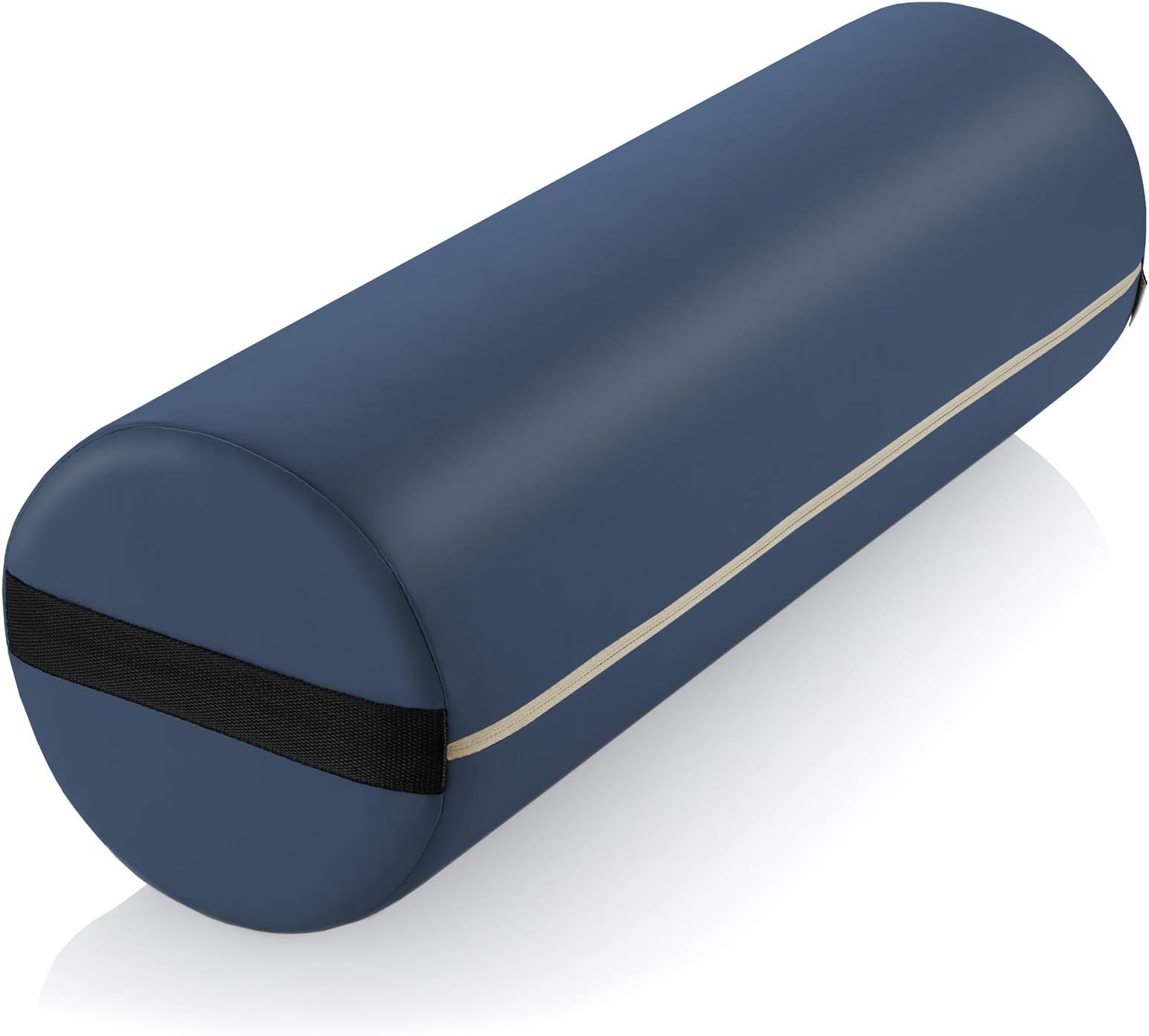 Jumbo Round Massage Table Bolster Pillow Pad - 26 x 9 Inch - Blue