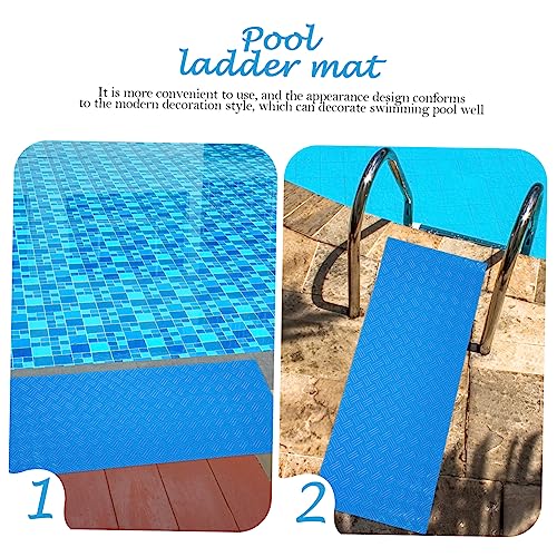 Alfombra antideslizante para piscina 91x23 cm azul miniatura 3