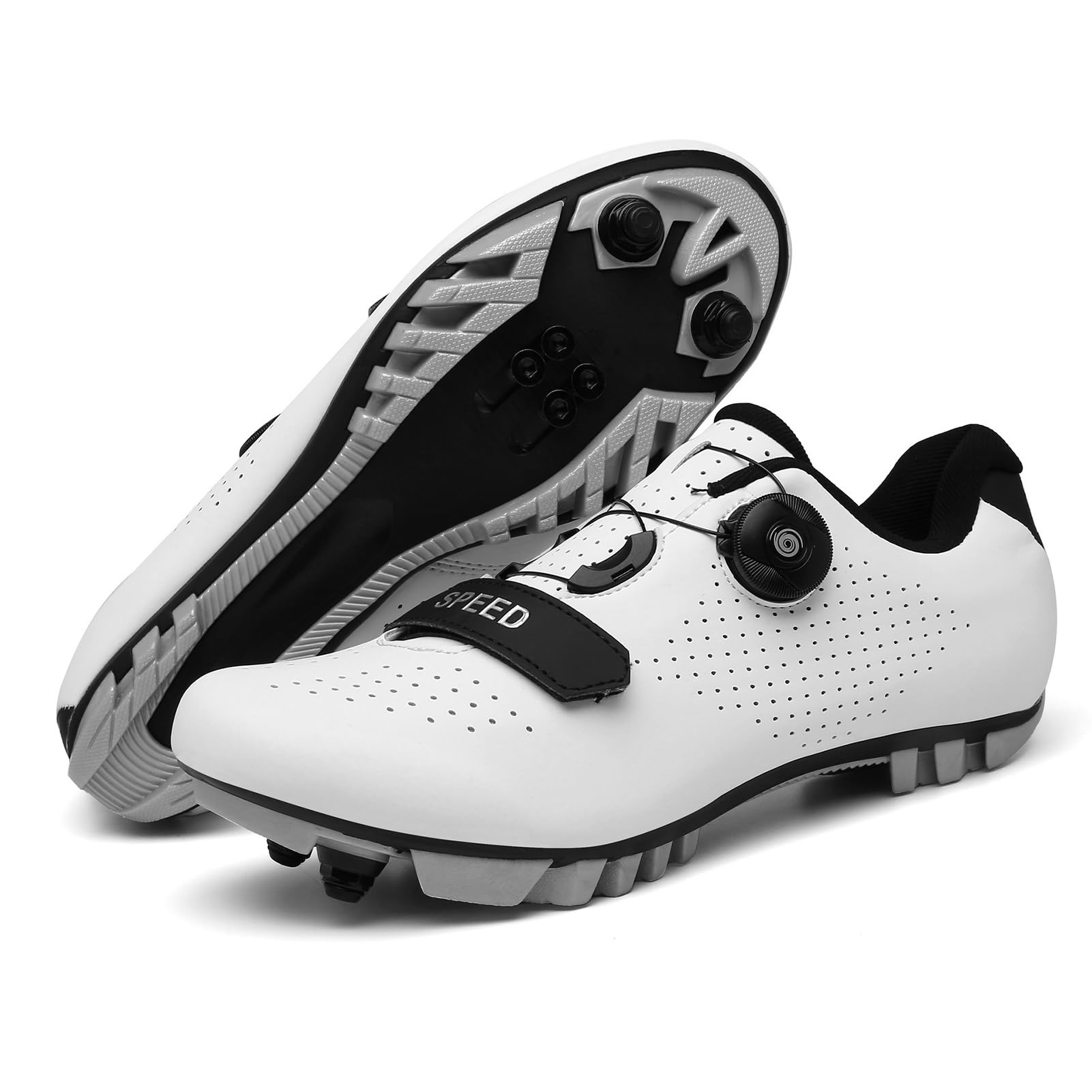 Buty Rowerowe, Męskie I Damskie Sneakers Do Bike Górskich, Odkryte Tenisówki Pro MTB Kompatybilne Ze Wszystkimi SPD, Bicycle Shoe Unisex Z Systemem Sznurowania Quick-Rotate