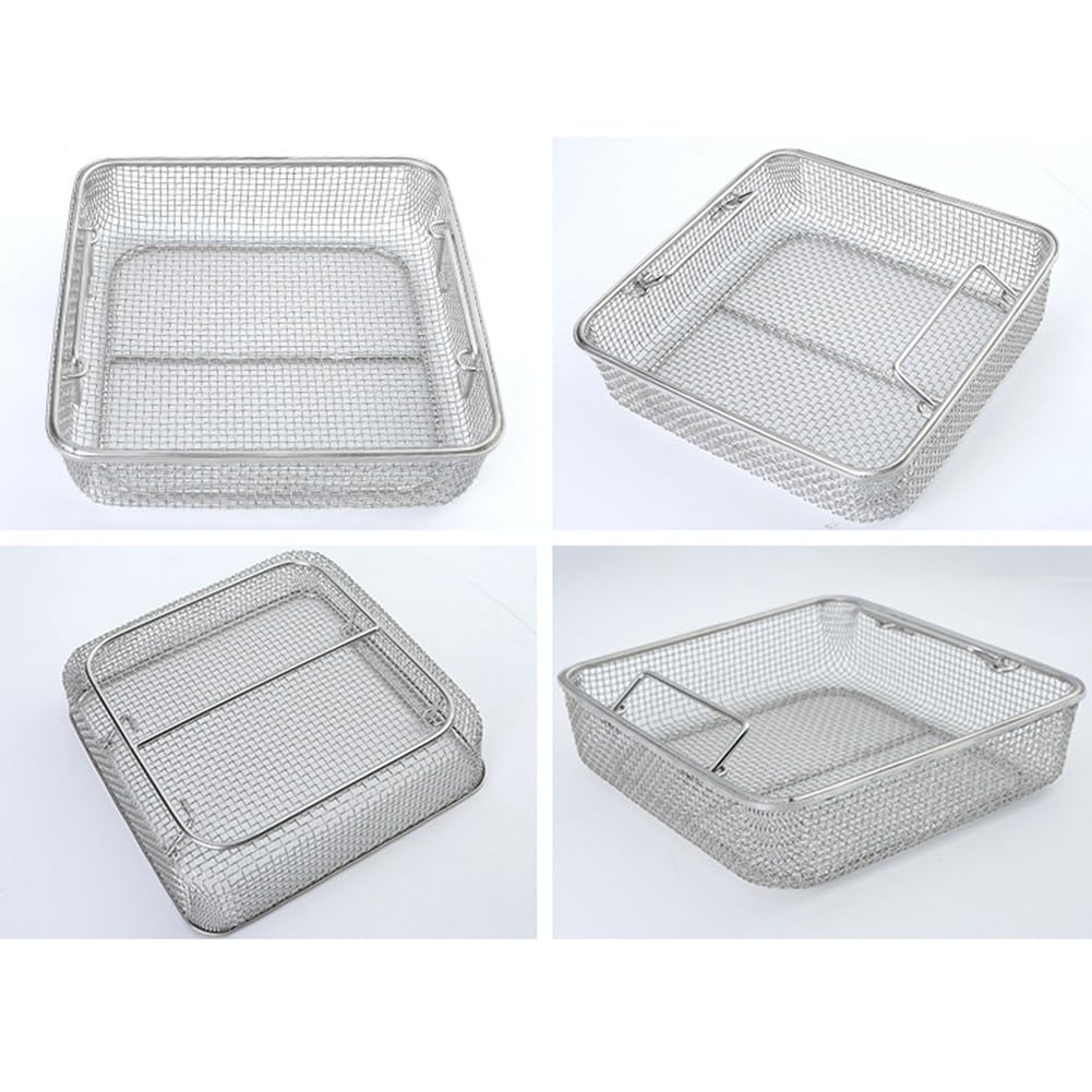Bandeja de esterilización de Instrumentos médicos, Cesta de Malla de esterilización de operación de Instrumentos de Acero Inoxidable 304 para Instrumentos dentales médicos quirúrgicos (Size : 50cm*25