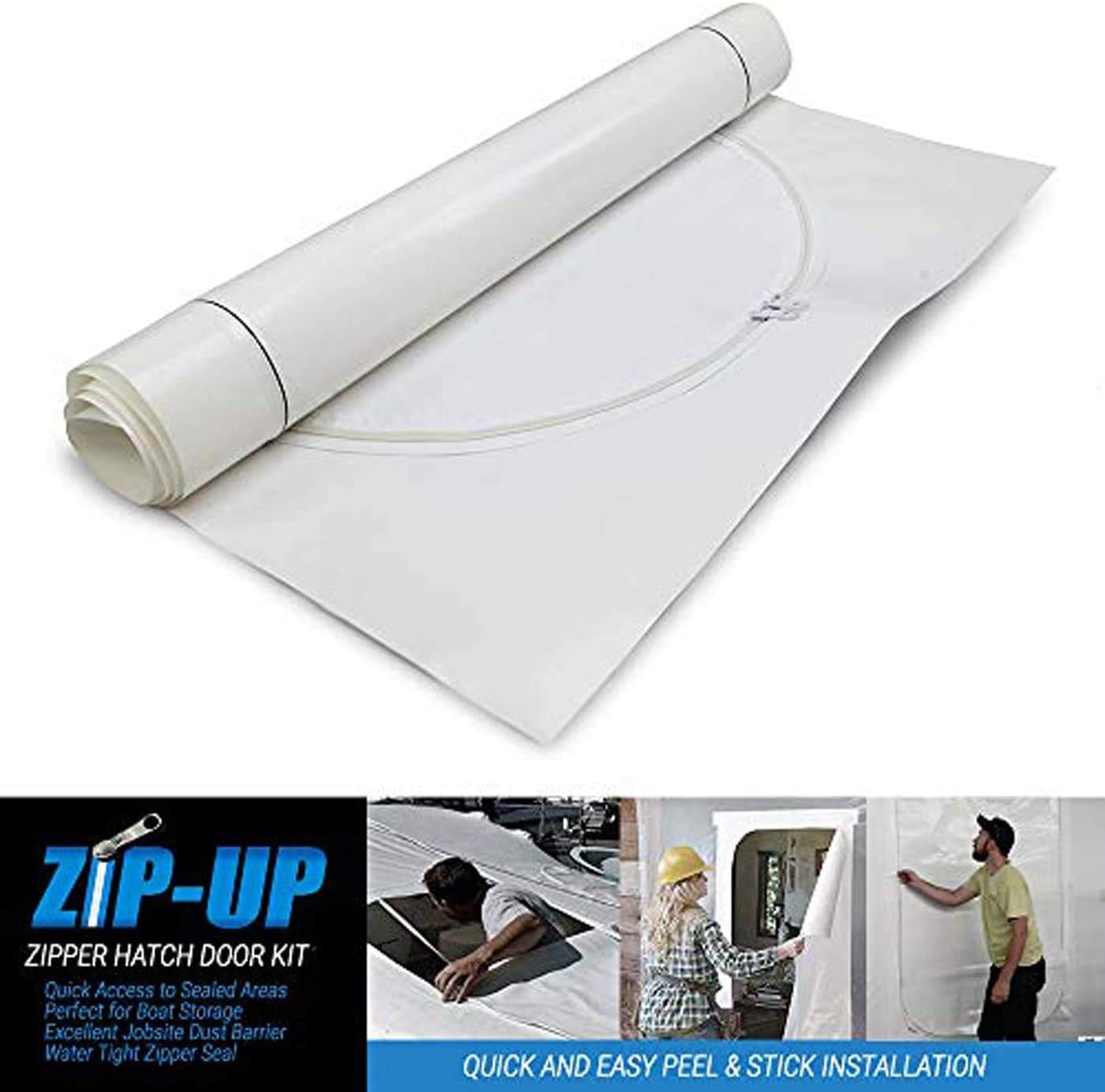 Zip-Up Hatch Door/Window for Shrink Wrap Boats - Easy Enty 36.0 Inches 30.0 Inches