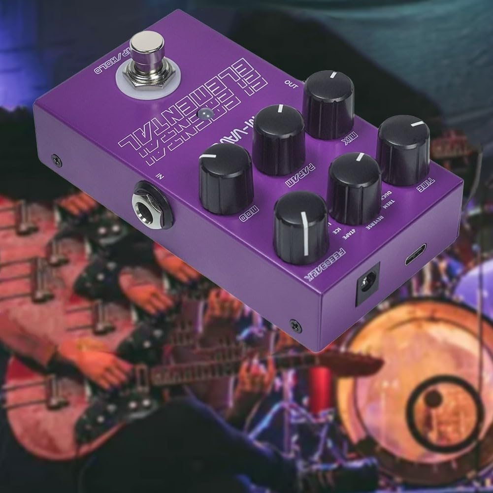 Digital Delay Pedal, Stereo Digital Delay Guitar Effects Pedal with 9 Delay Effects, Digital Signal Processor, TAP HOLD Mode