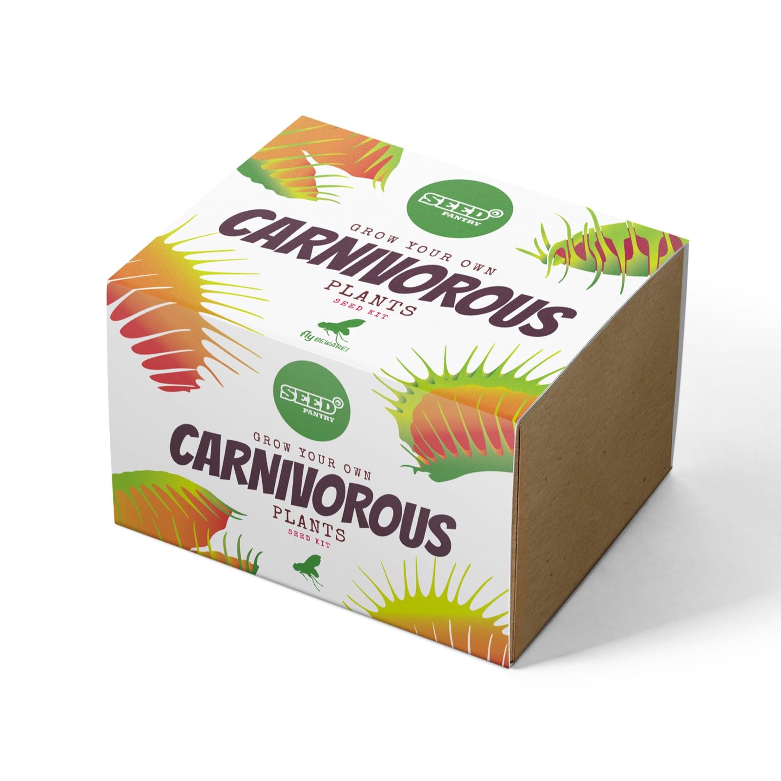Seed Pantry Carnivorous Plants Seed Kit, Venus Flytrap and Trumpet Pitcher, North American Native, Indoor Growing, Peat-Free Organic, Full Sun Exposure