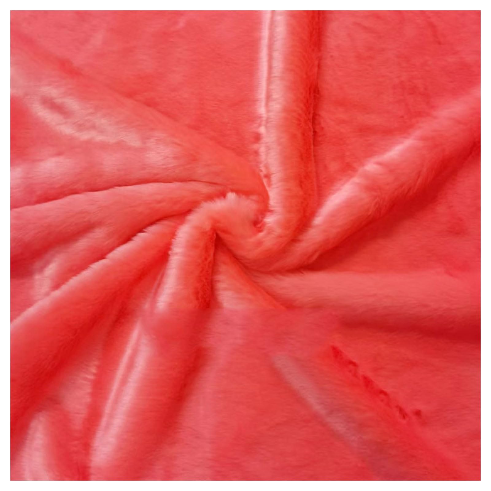 Faux Fur Plush Shaggy Faux Fur Fabric 2.8cm Long Pile Fur Fake Fur Materials, Soft and Fluffy Craft Fabric, for DIY Arts, Crafts, Apparel, Costume, Rug, Accessories, 50x20cm/50x180cm (Color : Orange