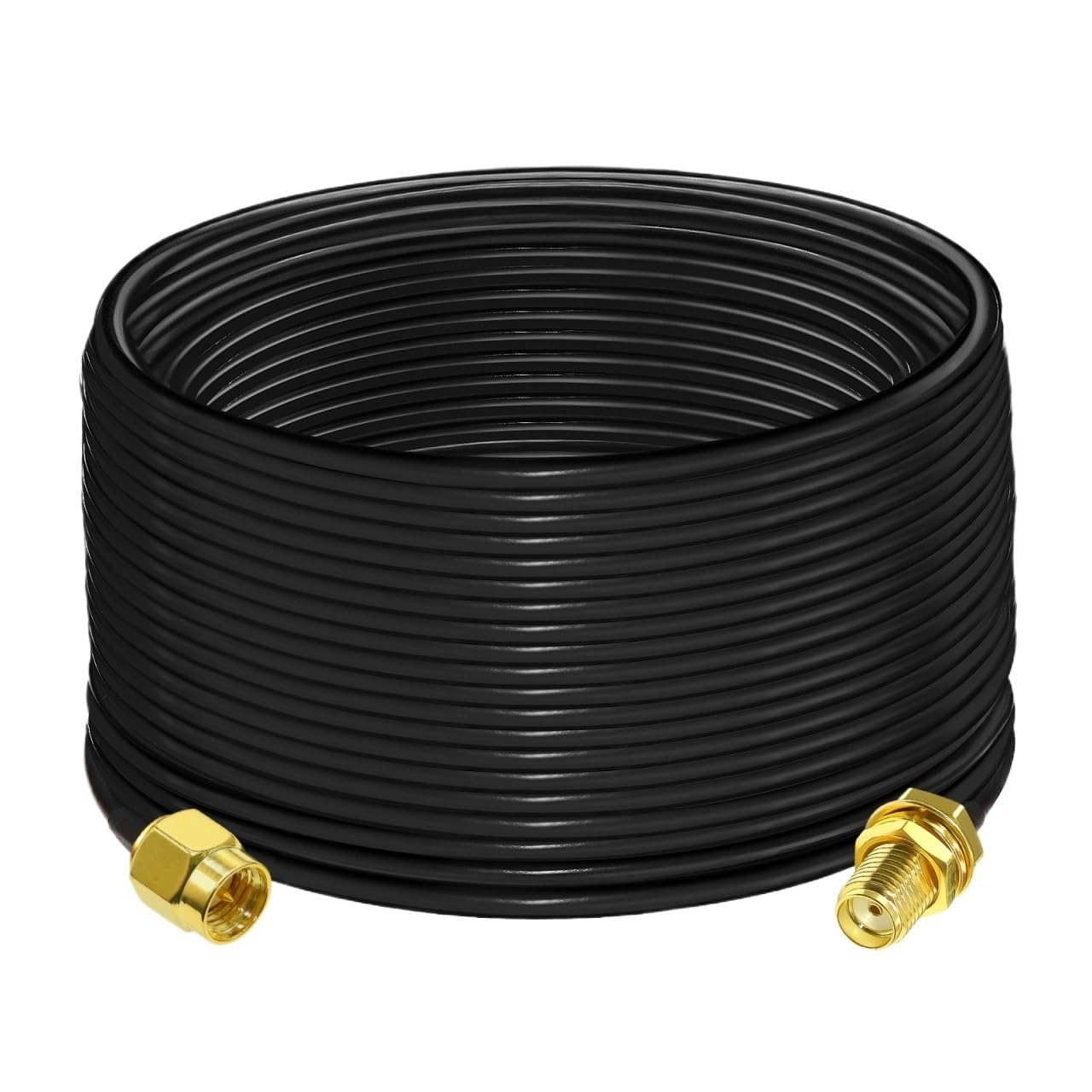 LIHUA RG58 Cavo coassiale SMA maschio a SMA femmina, cavo di prolunga a bassa perdita coassiale per 3G 4G LTE W/i/Fi an/te/na Wireless LAN (20 m (20 m)
