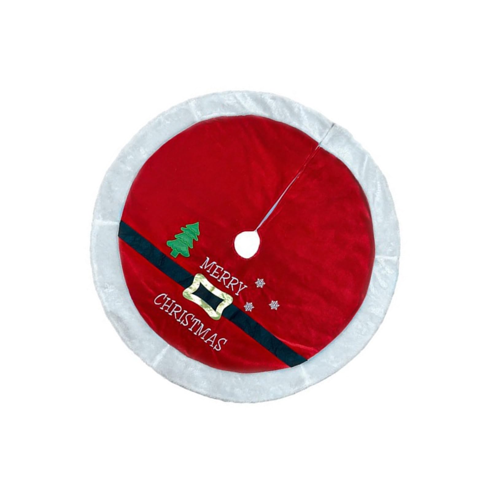 Zxfdsfdbnm Cloth Christmas Tree Skirt Round Shape Velvety Christmas Tree Mat Base Covers Decoration for Home Decoration Festival Celebration Round Skirt