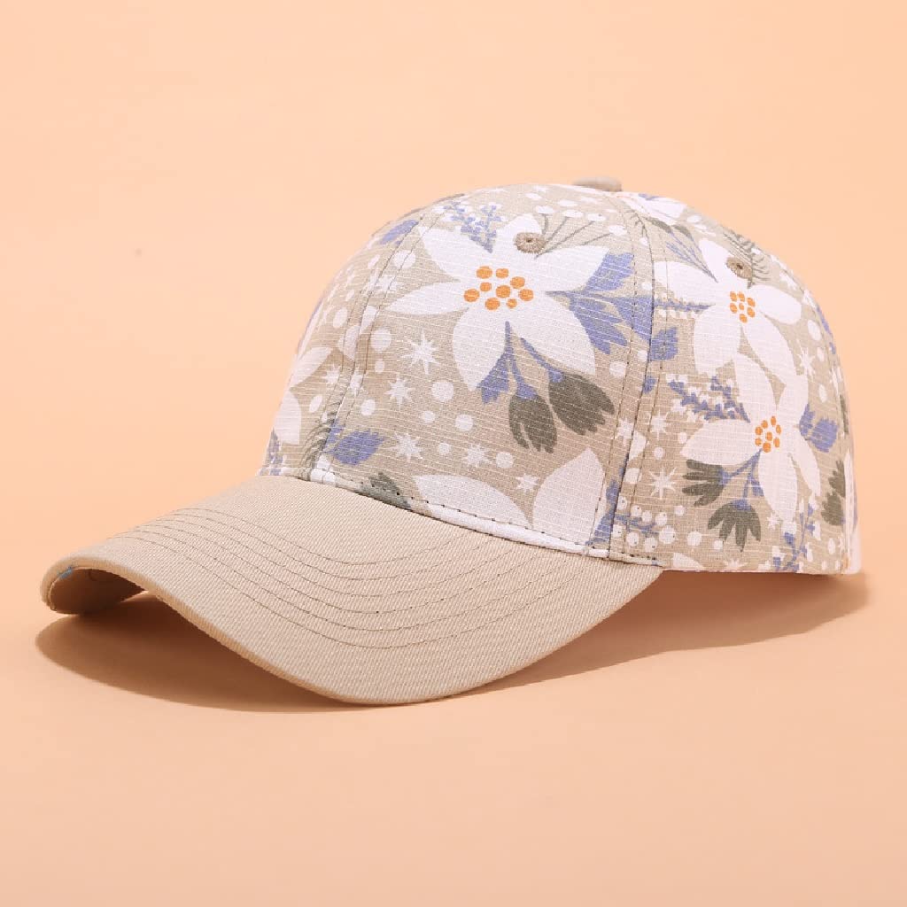 Nueva Gorra de béisbol para Mujer, Sombreros para el Sol con Bordado de Flores, Gorras con Visera Ajustable para Primavera y Verano para niñas