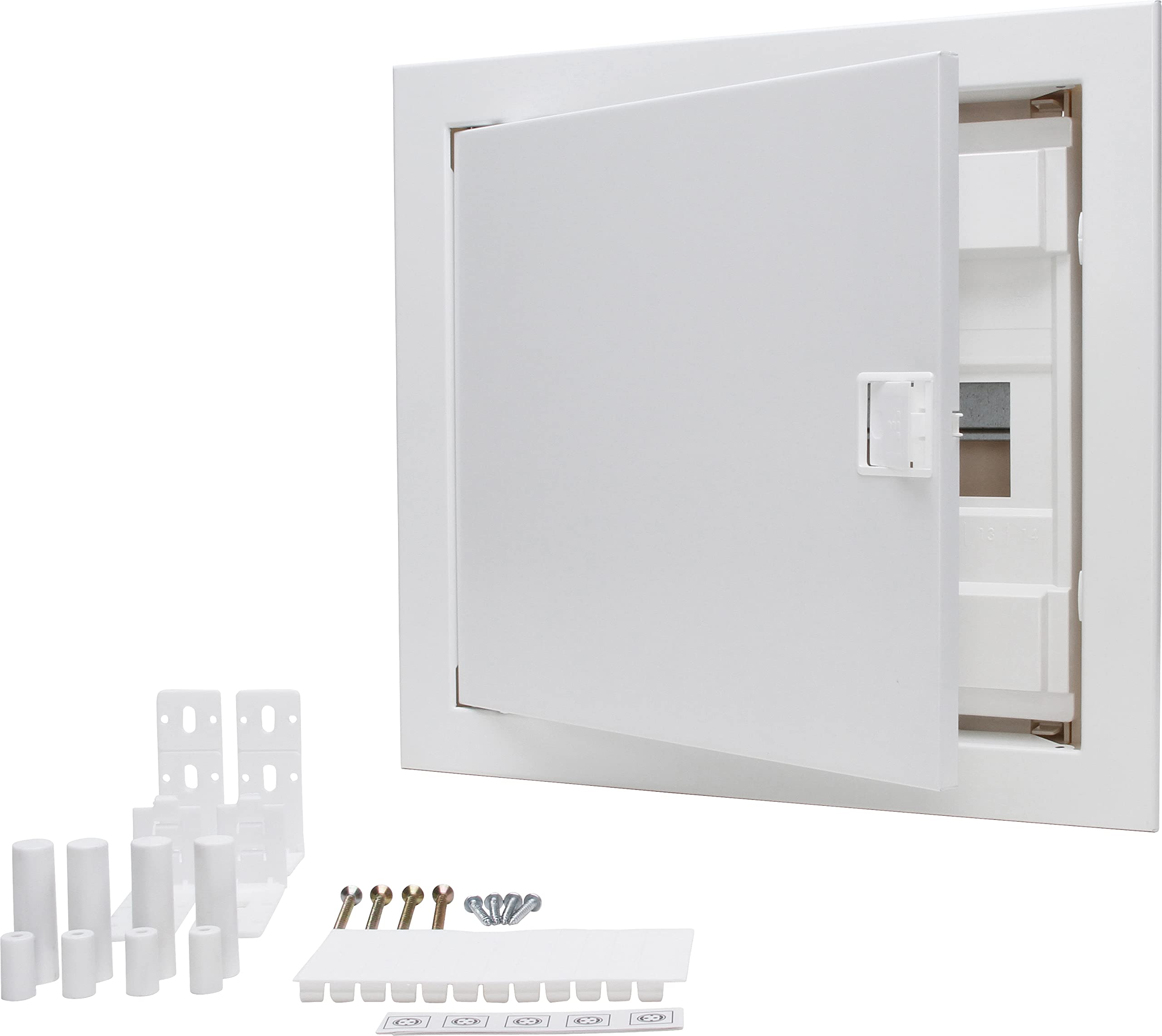 Kopp Incasso e cavità della parete della Giunzione con porta di metallo con 1 ripiani per 12 Pole, 1 pezzi, bianco, 340511000