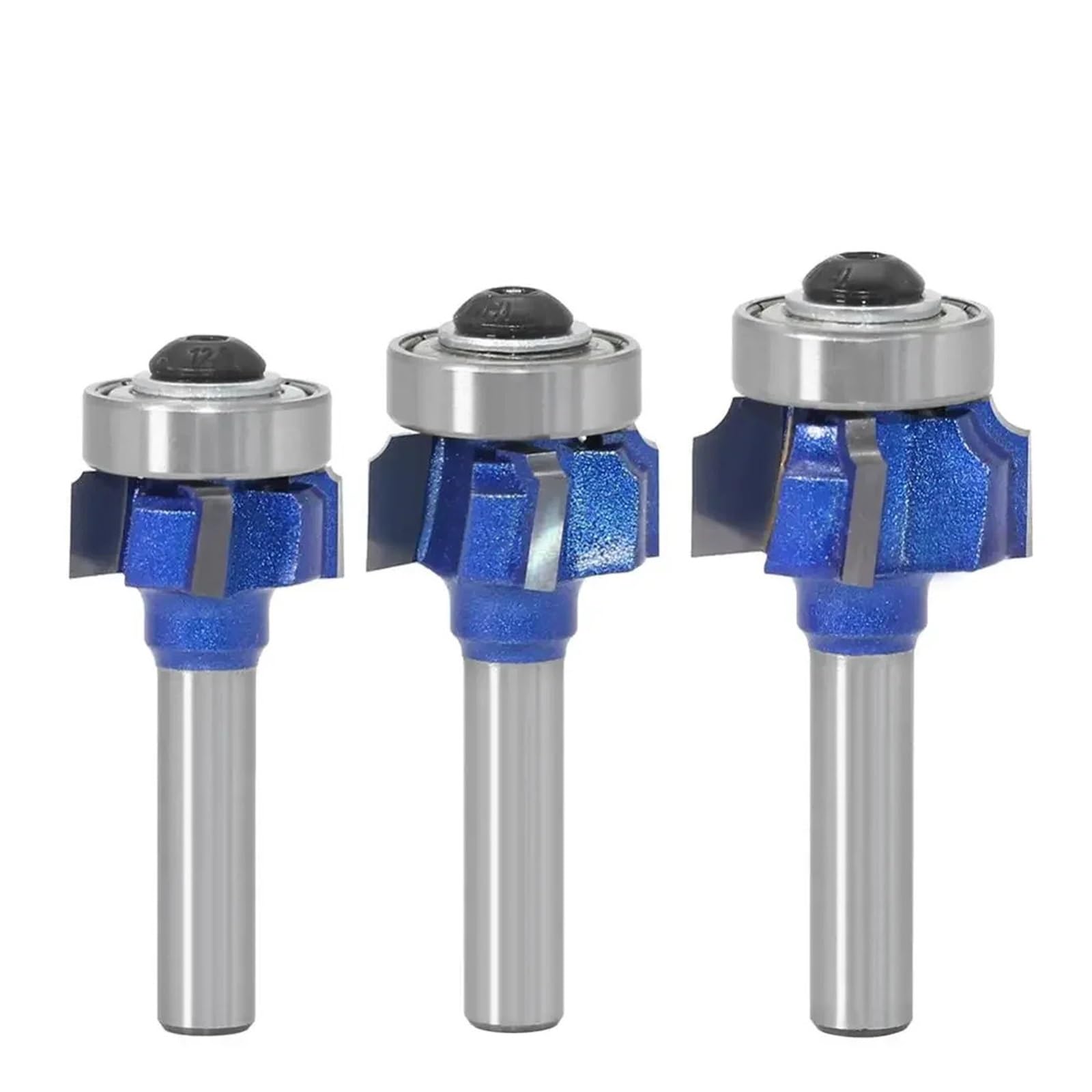 Frez trzpieniowy 8 mm z okrągłym czubkiem, 1 szt./3 szt., R1-R3 mm, 4-ostrzowy, węglikowy, do frezowania krawędzi, do formowania drewna, grawerowania CNC(3P 4RFBD6.35mm shank)
