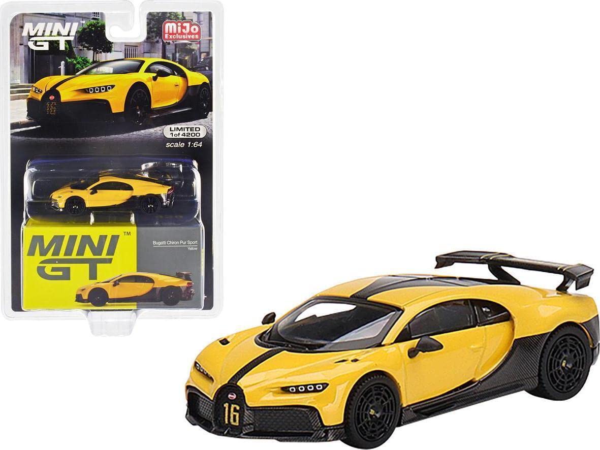 Amazon | MINI GT 1/64 ブガッティ シロン ピュアスポーツ イエロー 