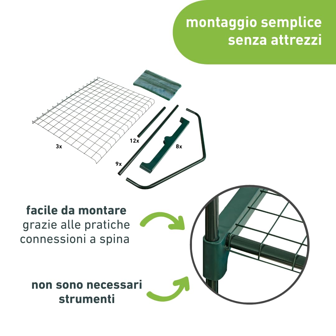 Windhager Serra per Balcone, per Erbe, pomodori & Co 68 x 49 x 128 cm