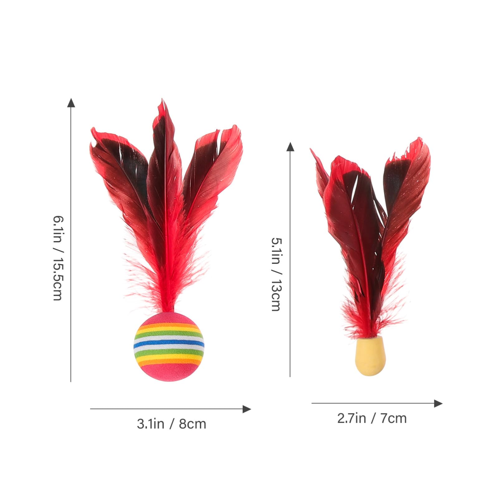 Anneome Interactive Badminton Toys 10pcs Wear-Resistant Shuttlecocks Lightweight for Practice