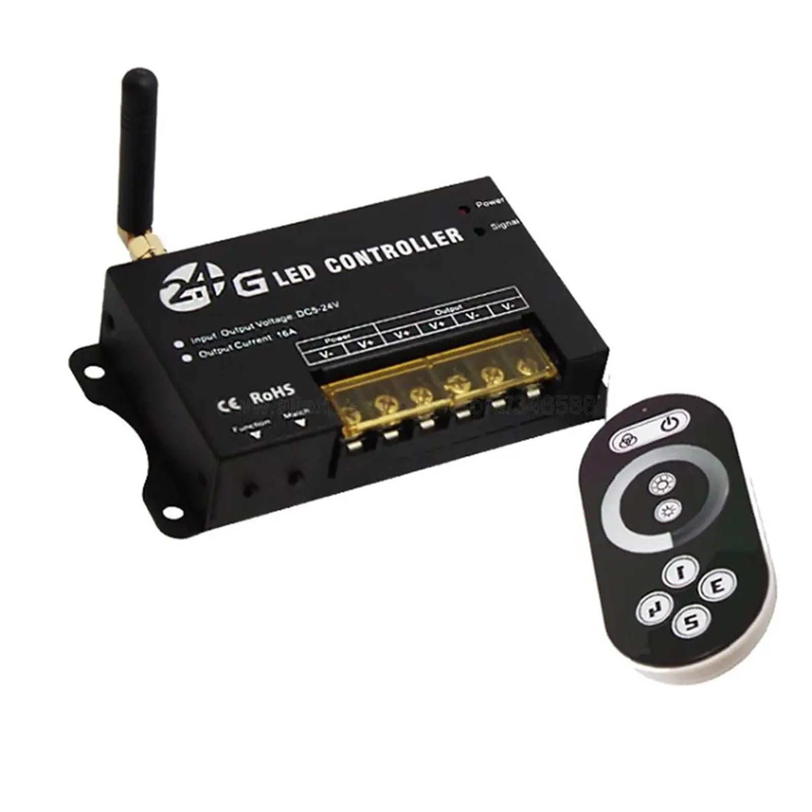 Controlador de atenuación LED de 2,4G con control remoto táctil, adecuado for controlador de atenuación ajustable de brillo de tira LED SMD3528 5050