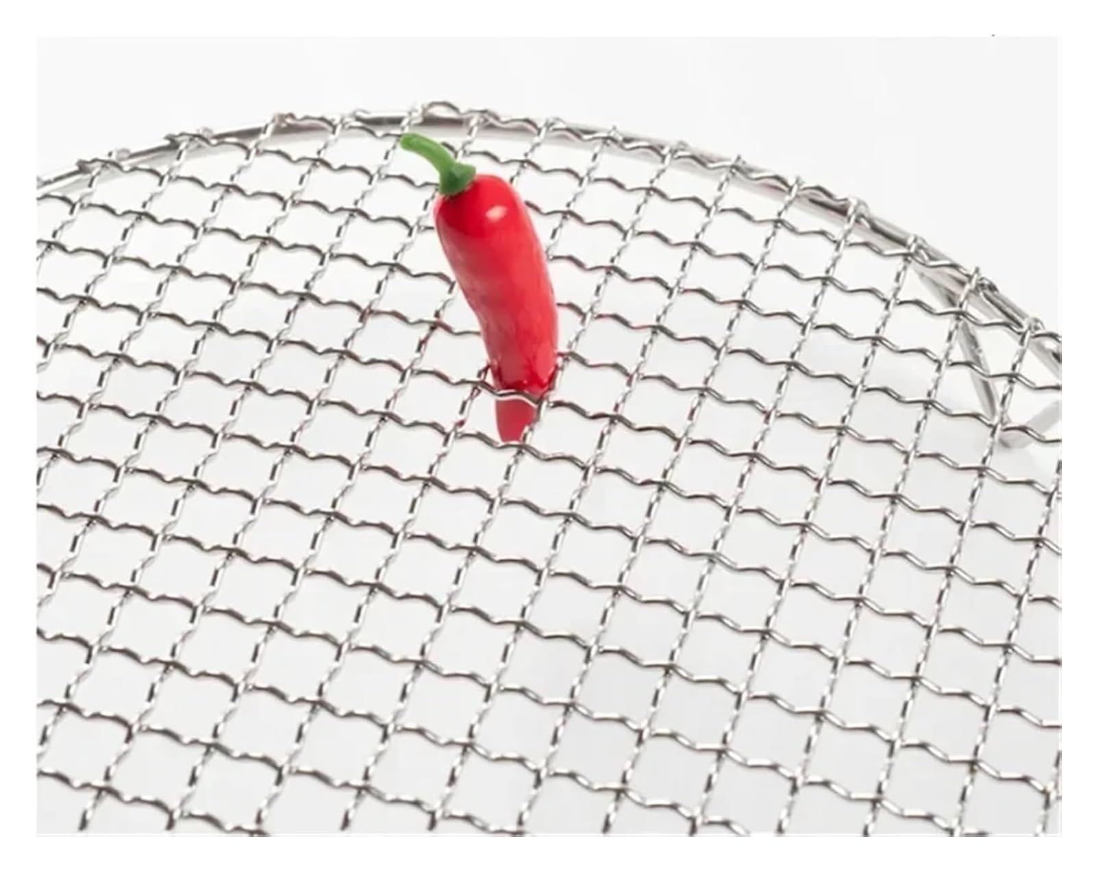 Zapasowy ruszt do grillowania, Okrągła siatka do grilla ze stali nierdzewnej 304 stopką 10-65 cm srebrna pieczenia, palenia, kempingu(26.5cm)
