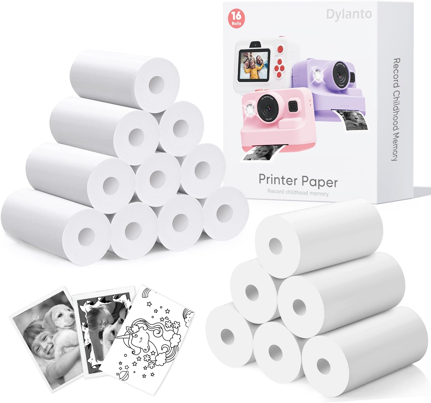 Printing Paper, Printing Camera Refill Thermal Paper 16 Rolls, BPA Free, BLL2 (16 Rolls)