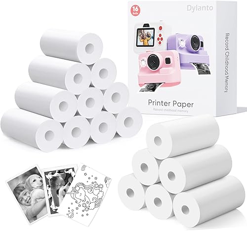 Miniatura 6 de Dylanto Papel de impresión, papel térmico de recarga de cámara de impresión 10 rollos, BPA libera