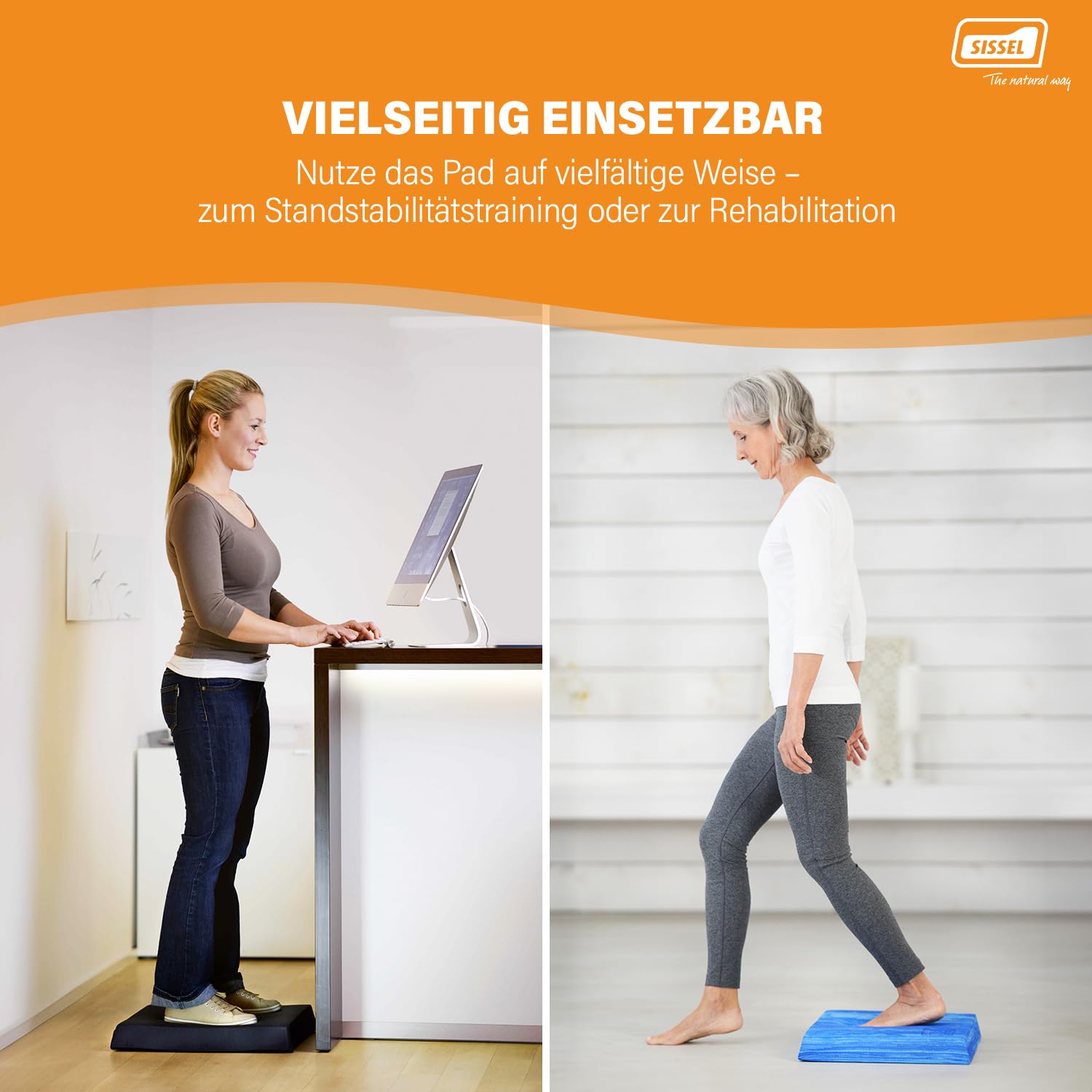 SISSEL Balance Pad Balancekissen | Schaumstoffmatte für Gleichgewicht & Koordination | Rutschfestes Balance Kissen für Training & Therapie | Belastbar bis 120 kg | Gleichgewichtskissen | Stehmatte