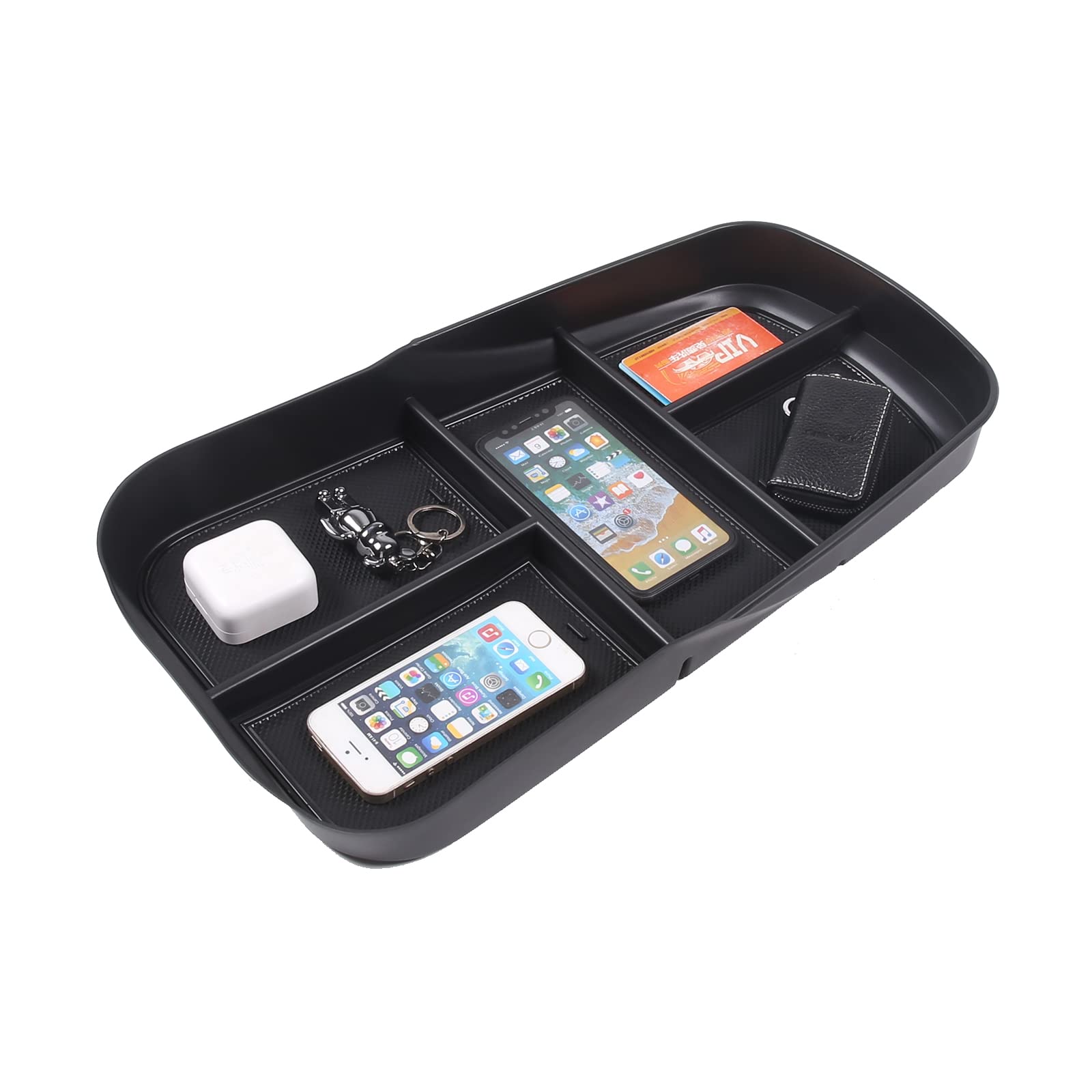 Für Benz EQE EQS ABS schwarze Auto-Mittelkonsole untere Aufbewahrungsbox Handyablage Organizer Aufbewahrungsbox Auto Innenraum Zubehör