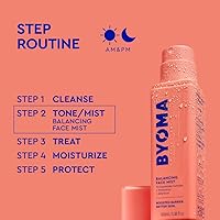 Vista 6 de BYOMA Balancing Face Mist - pH Balanced Face Toner with Ceramides, Probiotics & Allantoin - Alcohol Free Toner Spray - Balance, Soothe & Refresh
