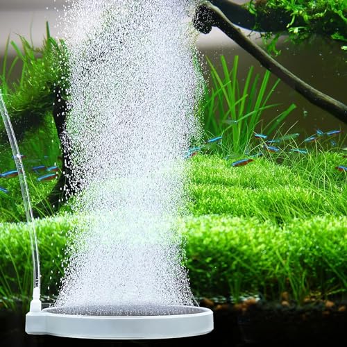 Image of UPETTOOLS Nano Air Stone for Fish Tank - 6 Inch Quiet Aquarium Bubbler Stone Kit, Ultra-High Dissolved Oxygen Diffuser Aquarium Aerator Airstone for 100 to 150 Gallon Tank Hydroponics