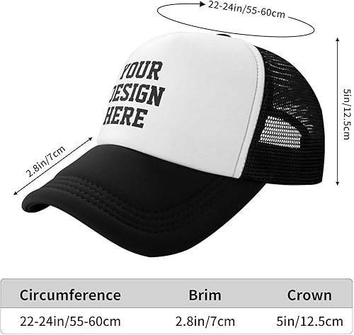 Miniatura 6 de Sombrero personalizado tu diseño aquí, sombrero personalizado diseña tu propio sombrero clásico para hombre y mujer camionero